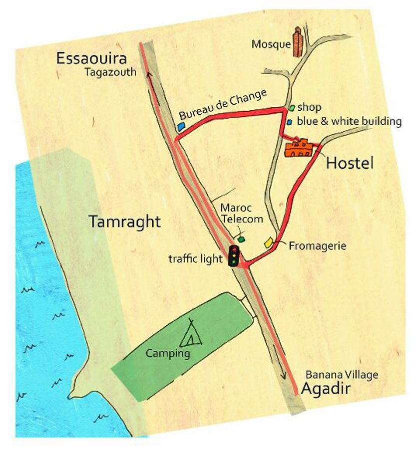 Tamraght Surf Hostel מראה חיצוני תמונה